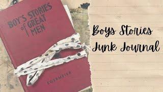 Boys Stories Vintage Cover Junk Journal