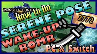 How to SERENE POSE with BARREL BOMB for Massive Damage on Sleeping Foes- Monster Hunter Rise #Shorts