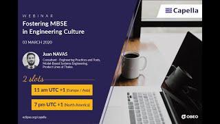 Fostering MBSE in Engineering culture | Thales | Capella Webinar