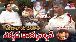 CM Chandrababu Counter Reaction to YS Jagan Press Meet Comments | YS Viveka Case | TV5 News