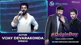 Actor Vijay Devarakonda Speech At #OriginDay by Telugu DMF | Megastar Chiranjeevi
