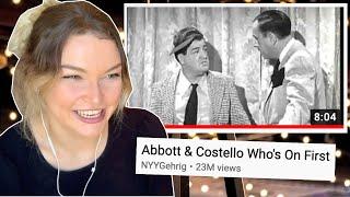 New Zealand Girl Reacts to ABBOTT & COSTELLO | WHO'S ON FIRST COMEDY SKIT 