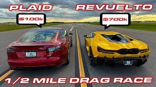 REVUELTO VS PLAID TRACK PACK * 1/2 Mile Drag Race