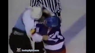 Kris King vs Gino Odjick Feb 9, 1995