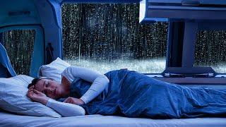 Defeat Insomnia to Sleep Instantly with Rain Sounds for Sleep & Impetuous Thunder on Window Car