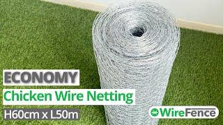 Chicken Wire Netting (Economy H60cmx L50m - 19g) | WireFence