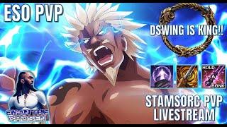 ESO PVP: DSWING IS KING!!! STAMSORC PVP LIVESTREAM