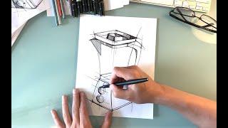 How to sketch product design - blender