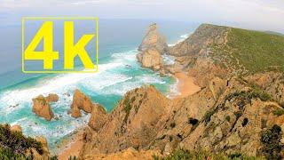 Lisbon 4k walk tour : Ursa beach walk  ( Praia da Ursa )