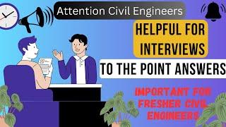 job interview Question & answers for civil engineers|civil engineering common interview questions