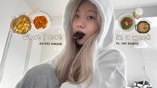 what I eat in a week (korean + stress eating)