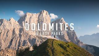 TOP 5 EASY PEAKS in the DOLOMITES - Hiking Tips