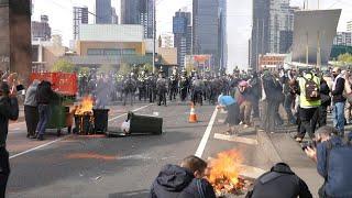 Melbourne protests: Dozens arrested at anti-war demo outside military expo | AFP