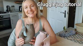 Handbuilt glugglejug POTTERY TUTORIAL as seen on The great pottery throwdown. #potterythrowdown