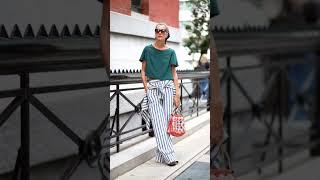 유행 스트라이프 코디 stripe outfit.