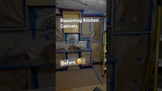 Repainting Kitchen Cabinets… #kitchenremodel #kitchencabinets #kitchenrenovation