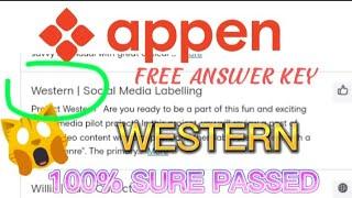 Western 20 ITEMS 100% SURE PASSED #LEGIT #FREE #appen #key #passed