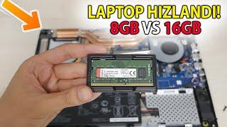 8GB LAPTOP'a 16GB RAM TAKTIM UÇTU! Oyun&Program HIZ TESTİ Laptop FPS Arttırma(Asus TUF FA506)