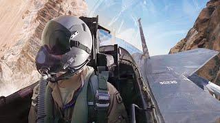 Crazy US Air Force Pilot Fly its Massive F-15 Through Narrow Canyons