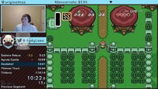 The Legend of Zelda: A Link to the Past All Dungeons (Swordless) speedrun in 1:14:40 RTA