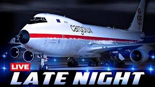 LIVELATE NIGHT AIRPORT ACTION at CHICAGO O'HARE | SIGHTS and SOUNDS of PURE AVIATION | ORD PLANES