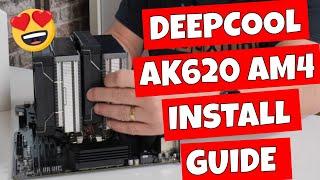 How To Install Deepcool AK620 CPU Cooler AMD AM4 Platform