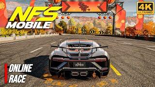 Must-Watch! Most Intense Online Races in NFS MOBILE With BUGATTI CHIRON (Max Graphics)