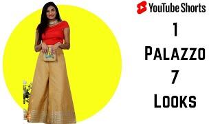 Festive Outfits With 1 PALAZZO PANTS | #shorts #aanchalshorts | Aanchal