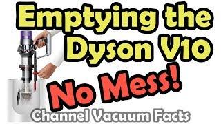 How to Empty Bagless Dyson V10 Vacuum Without Any Mess or Dust Cloud!