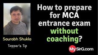 How to prepare for MCA entrance exam without coaching? | LIVE  (in Hindi)