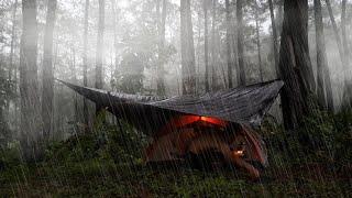 The most exciting heavy rain camping️Long rain, soaked because of the rain[Solo camping in Rain]