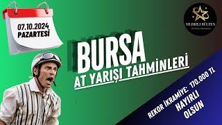 7 Ekim 2024 Pazatesi Bursa At Yarışı Tahminleri