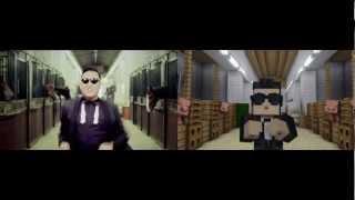 GANGNAM STYLE VS MINECRAFT STYLE