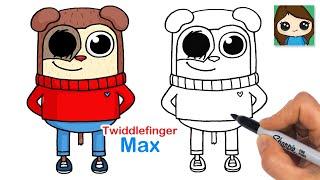 How to Draw Max the Monkey | Twiddlefinger | FNF Mod