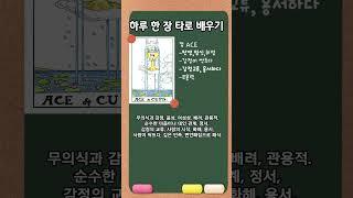 컵에이스타로카드_감정포용력관용유대감89  #타로해석 #타로배우기 #타로리딩