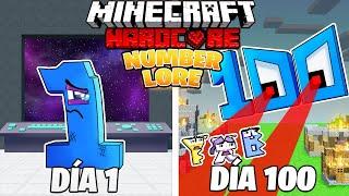 SOBREVIVÍ 100 DÍAS como un NÚMERO en MINECRAFT HARDCORE!