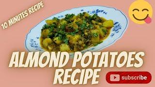 Almond Potatoes Recipe | Dhaba Style Potato | Potatoes Spinch Recipe.