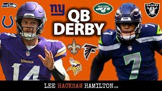 NFL QB Derby - Geno Smith, Raiders, Sam Darnold, Seahawks, Giants, Jets, Justin Fields, Colts