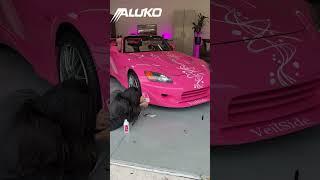 Aluko Gloss Princess Pink Car Vinyl Wrap #aluko #alukovinyl #carwrap #vinylwrap #pinkcar #cars