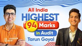 94 Marks | CA Inter Audit Strategy | CA Shubham Keswani (AIR 8)