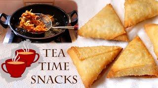 Evening Snacks Recipe | Tea Time Snack | Onion Pakoda Recipe | Crispy Striped Chicken Samosa Recipe