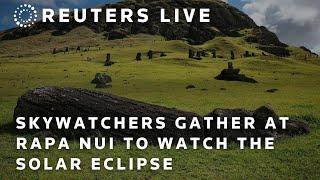 LIVE: Skywatchers gather at Rapa Nui to watch the solar eclipse