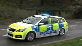 Norfolk Police Responding Peugeot IRV through Wymondham