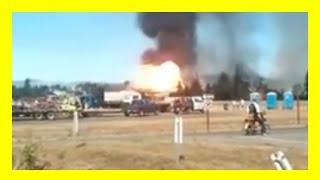 (RAW) Huge Explosion Caught On Video At Pallet Company