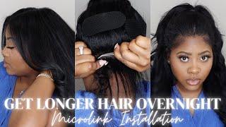 How TO: Get Longer Hair Overnight| ft. YWIGS Microloops