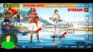 I Am Playing With Gaming Duniya | On Live Streaming | Gaming Duniya Give Shoking Reaction On Stream!