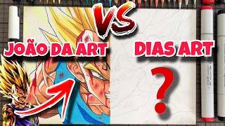 Me vs ​⁠@DiasArt ? Speed Drawing Majin Vegeta From Dragon Ball Z | João Da Art