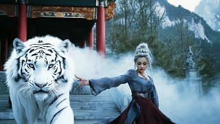 Woman turns into white tigerArcher fires many arrowsMonsterFantasy movieKungfu.