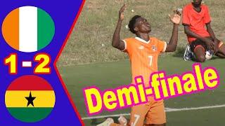 côte d'ivoire  Ghana  : Résumé de la rencontre : Demi-finale Tournoi (WAFU) UFOA (B) U20 (2024)