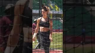 Valarie Allman Drops Discus BOMB! #shorts